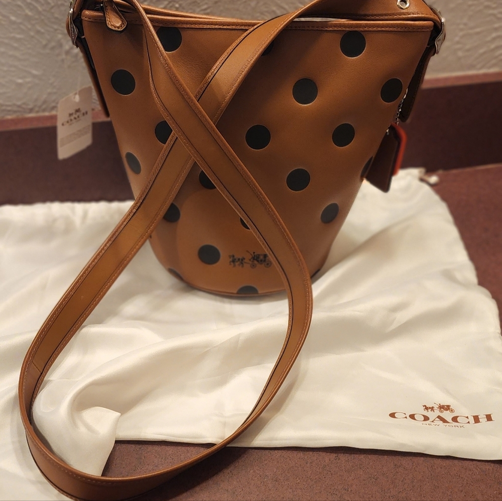 Coach Mini Duffle In Saddle Dot Leather